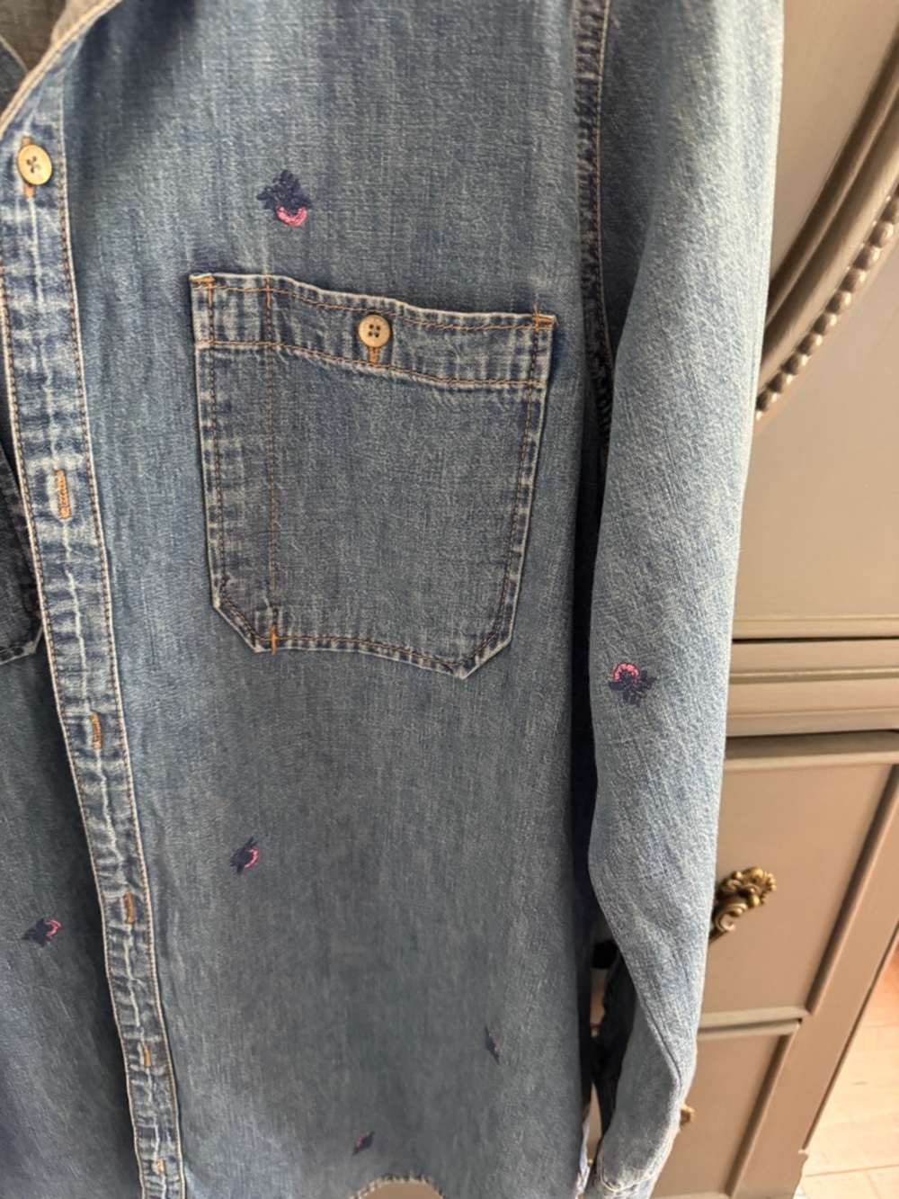 Lucky Brand Blue Denim Shirt - Picture 5 of 5